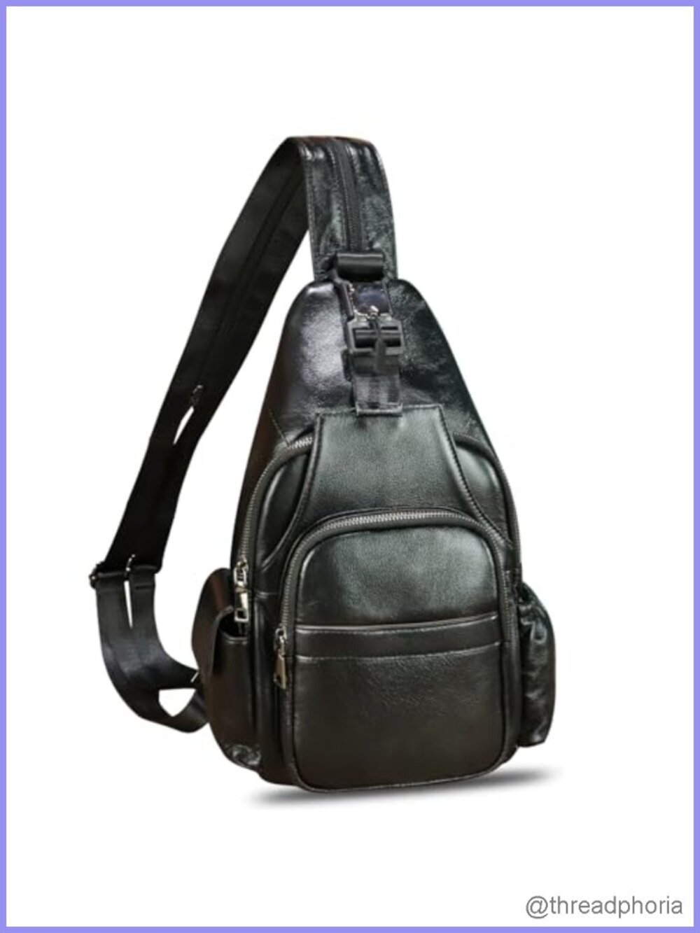 Genuine Leather Sling Backpack Crossbody Bag Large Capacity Handmade Purse